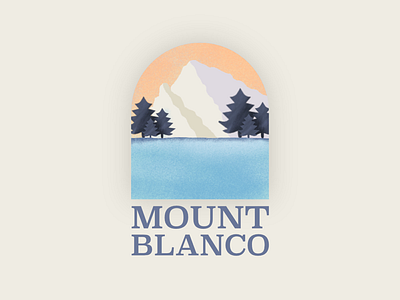 Mount Blanco badge design daily logo challenge. logo logo design logo designer poster design