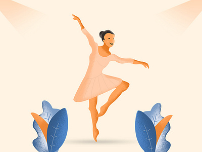 Ballerina illustration flat illustration illustration poster art poster design vector