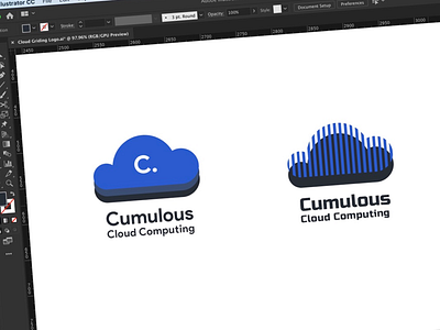 Cumulous cloud computing ai cloud computing daily logo challenge logo logo design logo designer.