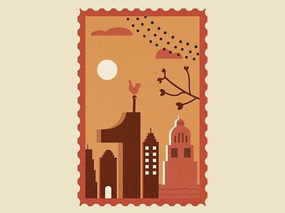 #1 illustration Stamp