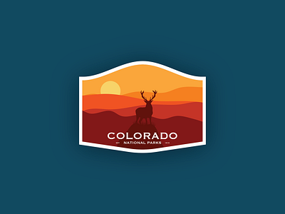 Colorado National Parks Badge badge badgedesign illustration logo vector