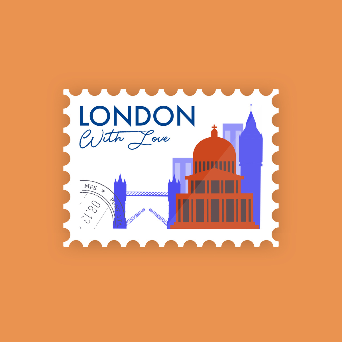 London Stamp by John Melad on Dribbble