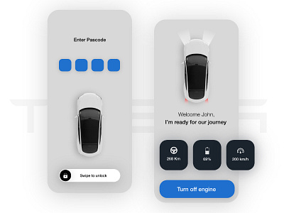 Tesla App Ui adobe xd daily ui ui ui ux ui 100day ui design ui inspiration ux ux design