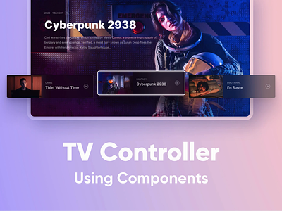 Making a TV Controller Using Components animation cinema dark episodes film hbo imdb interaction microinteraction movies netflix protopie prototype prototyping smart tv switch tv tv series ui ux