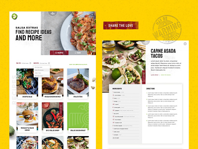 Sam's Famous Salsa :: Recipes blog card style colors directions ecommerce food fresh ingredients product product design recipes salsa ui web website