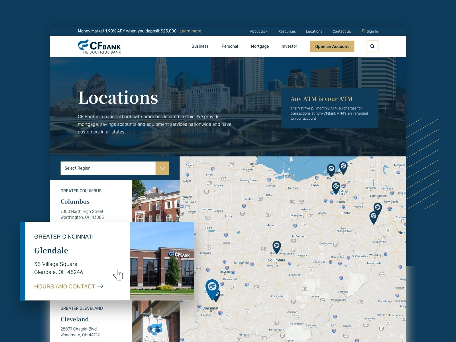 CF Bank Locations by Kasia Plucinski for LLT Group on Dribbble