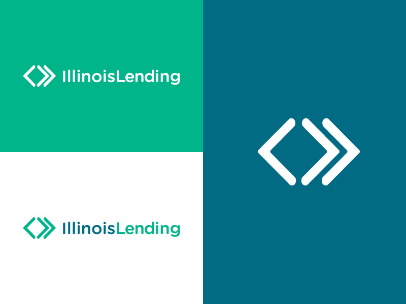 Illinois Lending :: Logo arrows finance loans lending typography design mark type logo branding
