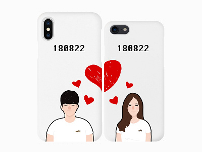 We love together character couple design drawing illust illustration love phone valentine woman