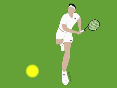 A man who plays tennis boy character design drawing illust illustration man nike tennis vector