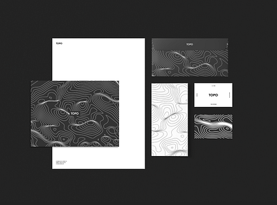 TOPO branding minimal topographic vector