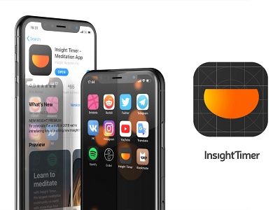 InsightTimer app. Redesign logo.
