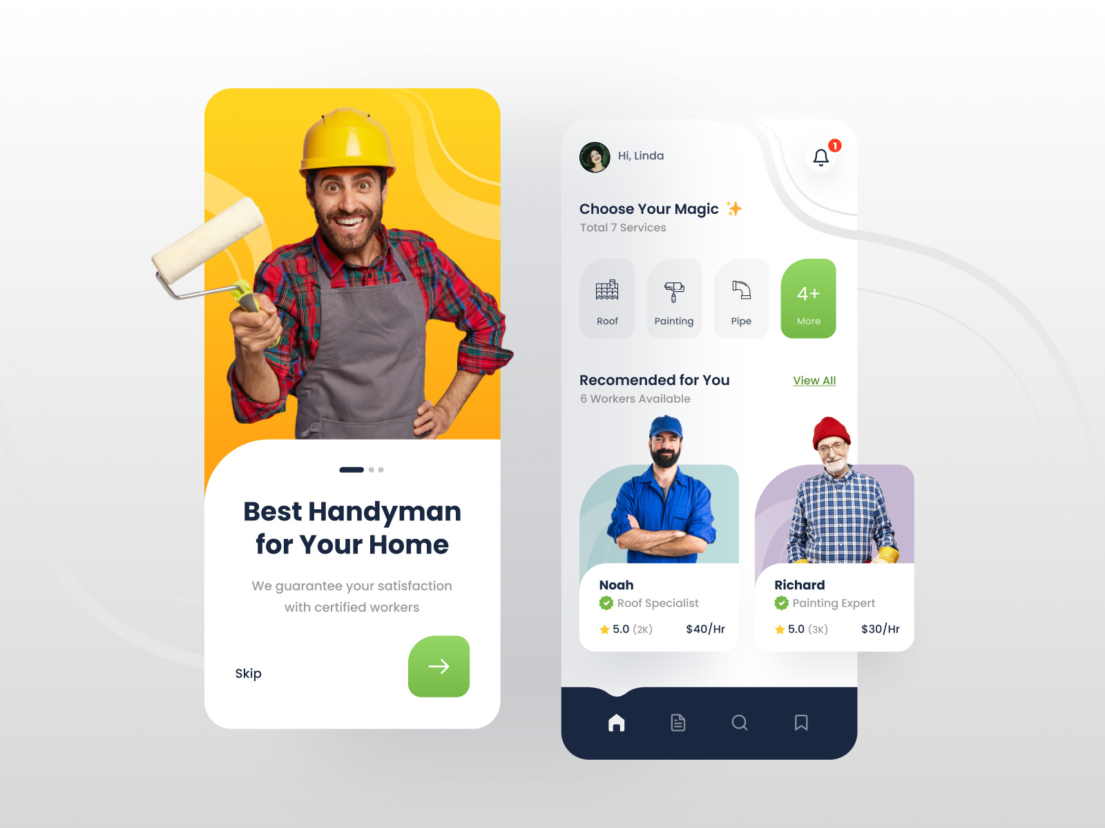 HandyMan App by Bobby Saputra on Dribbble