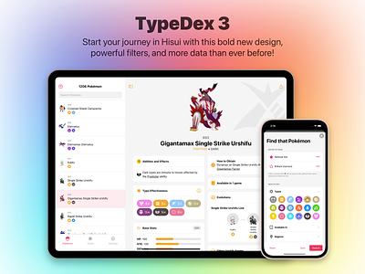 TypeDex 3 pokedex pokemon pwa typedex web app