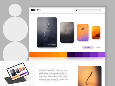 SQar Web Landing Page UI