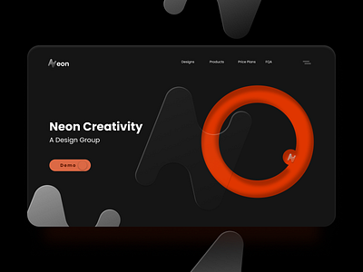 Neon Creativity Website Design Dark