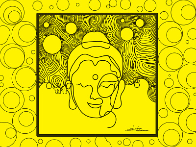 Gautama Buddha art branding christeena design gautama buddha illustration illustrator ui vector