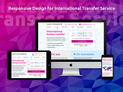 OneTransfer responsive web design web design