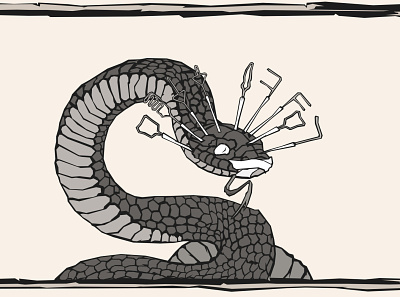 Snake speech therapist beast cobra creative head illustration monster mouth pierce scary snake speech sticks tattoo tongue vector web