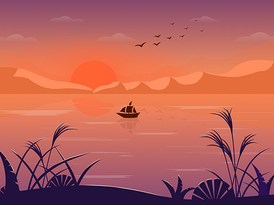 1 illustration sunset