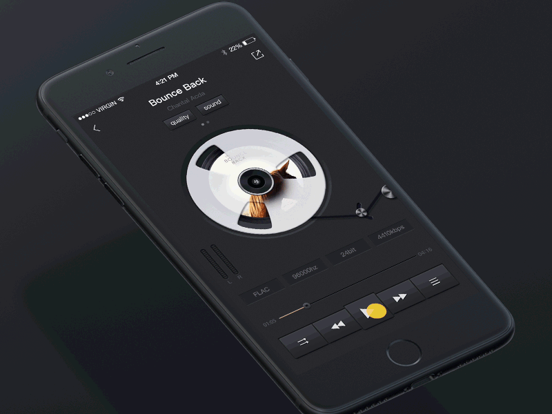 Music player interface