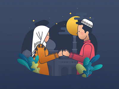 Eid Mubarak eid mubarak greeting illustration