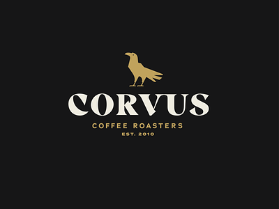 Corvus Coffee brand identity branding coffee design graphic design logo typography
