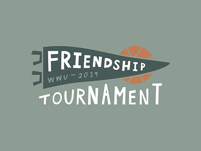 WWU Friendship Tournament basketball flag logo sports brand tournament visual identity