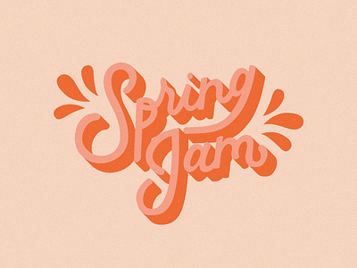 Spring Jam 2019 hand lettering lettering logo retro spring