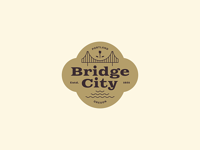 Portland, OR - Warmup #1 bridge city dribbbleweeklywarmup illustration portland sticker