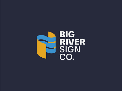 Big River Sign Co. big river branding logo logodesign sign shop small business