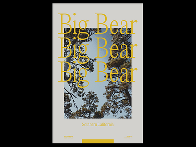 Poster a Day — 01 big bear california graphic design layout poster typography