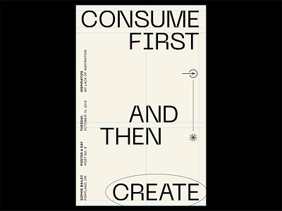 Poster a Day — 08 create every day graphic design layout design poster a day print design typography