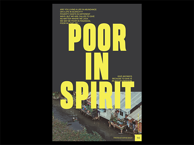 Poster a Day — 14 christian design graphic design layout poor in spirit poster poster a day typography