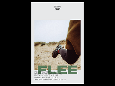 Poster a Day — 20 create every day flee graphic design layout poster a day typography