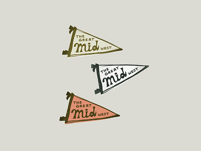 Midwest flags badges drawing flags illustration lettering midwest pennants pins the great midwest thedailymark vintage