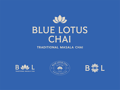 Blue Lotus Chai mark concepts a logo a day blue lotus branding chai tea daily mark illustration logo logo concept lotus rebrand concept tea label tea package