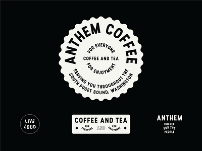 Anthem Coffee lockups anthem coffee branding coffee label label concepts lockups logo logo concepts logo design packaging the daily mark