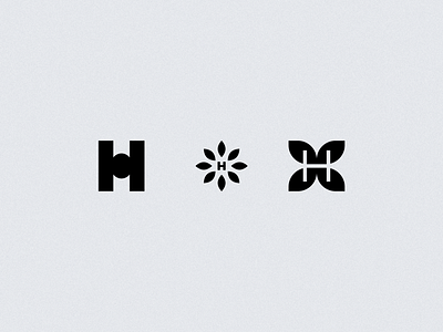 'H' concept logos daily mark explorations h leaves logo monogram