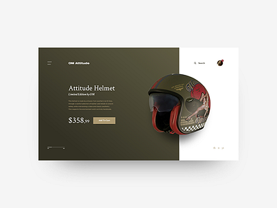 OM Attitude clean customization ecommerce minimal ui ux vintage website