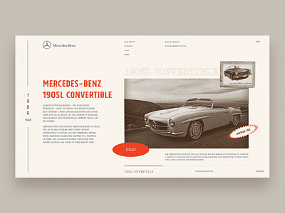 Vintage car design ui web website