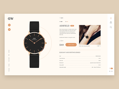 Daniel Wellington ecommerce redesign concept