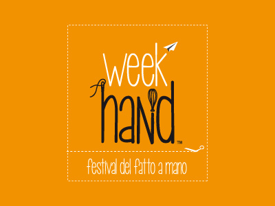 Week Hand Logo brand logodesign handmade orange logo