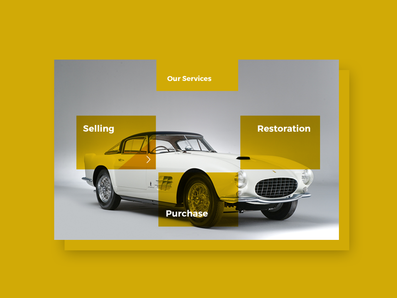 Classic Car Template classic car website orange yellow graphi design ux ui website webdesign template ui design car