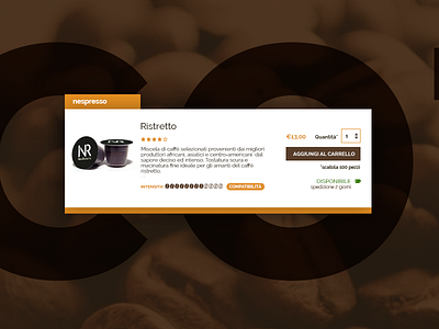 Coffee Shop Label UI Design brown dark ecommerce label ui ui design ux web web design webdesign