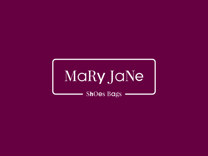 Mary Jane logodesign font typographic typo logofolio wear logo color purple brand shoes logo logo design logo
