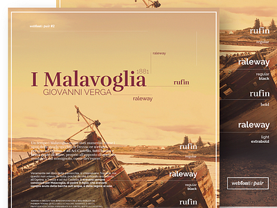 Web Font in Pair - Poster 2 design font raleway rufin ui design web web design web font webdesign webfont website