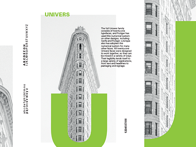 Minimal poster series - Univers black font graphic design green minimal poster typo ui univers white