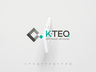 K-Teq Logo Design blue brand green grey logo logo design logofolio minimal software