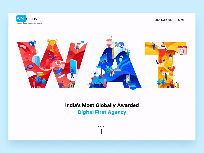 Website Redesign- WatConsult adagency adobeillustator adobexd agency animation colors design illustration interface redesign transition ui uidesign ux vectors vibrant webdesign website