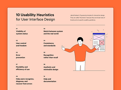 Heuristic Principles - UX Lessons colors heuristicprinciples illustration interface minimal norman nielsen ui uidesign userinterfacedesign ux ui ux design uxlessons webdesign